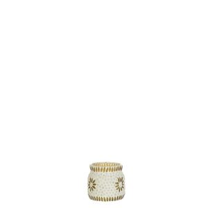 CANDLE HOLDER BRAM GLASS YELLOW MEDIUM