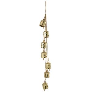 HANGER 7 BELLS MIRRORS IRON GOLD COLORED