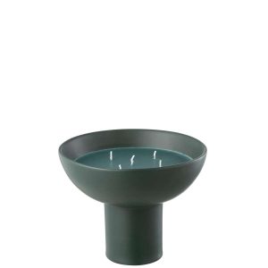 SCENTED CANDLE CERAMIC CUP DARK GREEN-12H