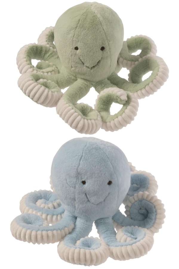 OCTOPUS POLYESTER MINT GREEN/LIGHT BLUE ASSORTMENT OF 2
