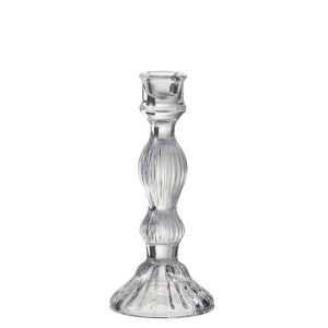 CANDLESTICK BALL GLASS TRANSPARENT LARGE
