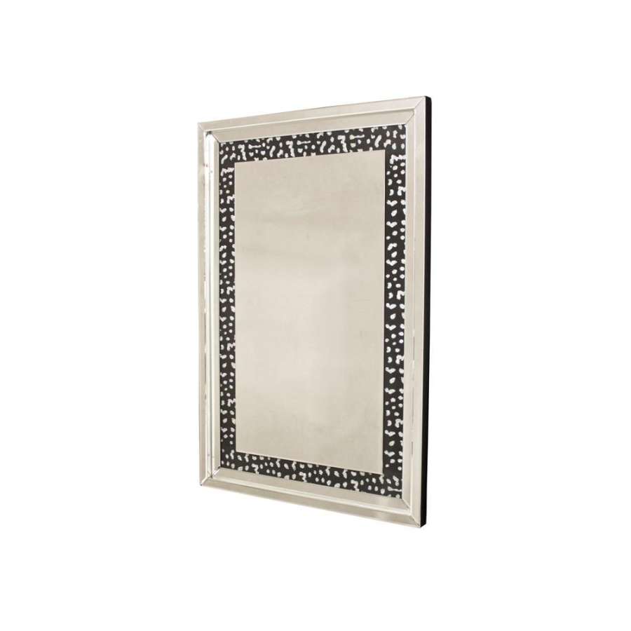 Speil  Sort Stoff M/Diamant 80X120Cm