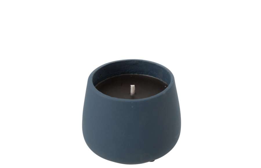 OUTDOOR CANDLE CYRA CEMENT BLUE SMALL-18 HOURS