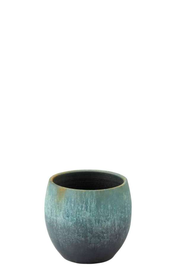 FLOWERPOT VINTAGE CERAMIC AZURE