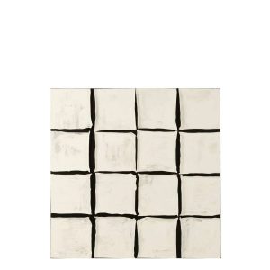 PAINTING SQUARE ACRYLIC/CANVAS WHITE/BLACK