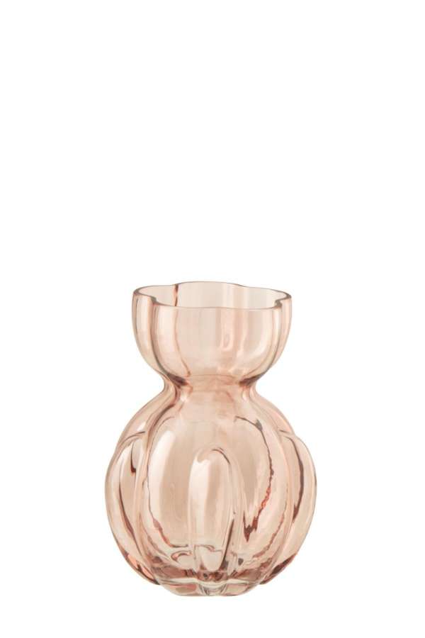 VASE HUBERT GLASS SALMON PINK SMALL