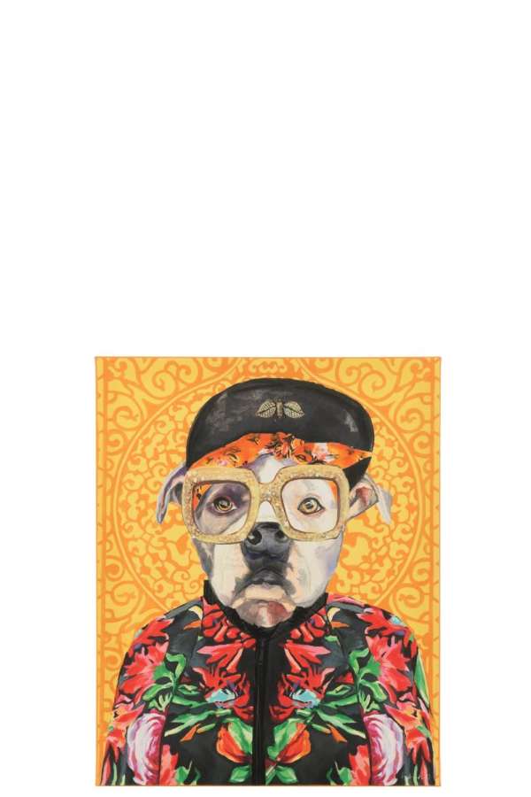 WALL DECO DOG POPART CANVAS MIX SMALL