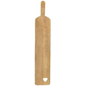 CUTTING BOARD RECTANGLE HEART MANGO WOOD LARGE