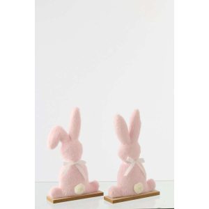 RABBIT POLYESTER LIGHT PINK MEDIUM ASSORTMENT OF 2