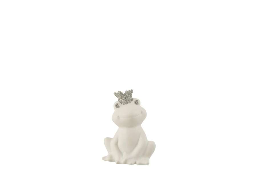 FROG CROWN PORCELAIN WHITE/SILVER SMALL