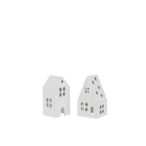 HOUSE COTTON MACHE WHITE ASSORTMENT OF 2
