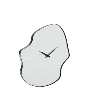 WALL CLOCK IRREGULAR GLASS BLACK