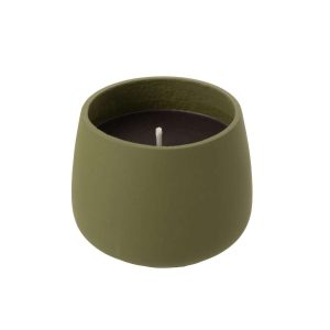 OUTDOOR CANDLE CYRA CEMENT GREEN LARGE-48  HOURS