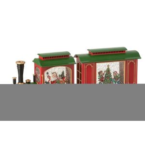 TRAIN LED + MUSIC SANTA CLAUS PLASTIC MULTICOLORED