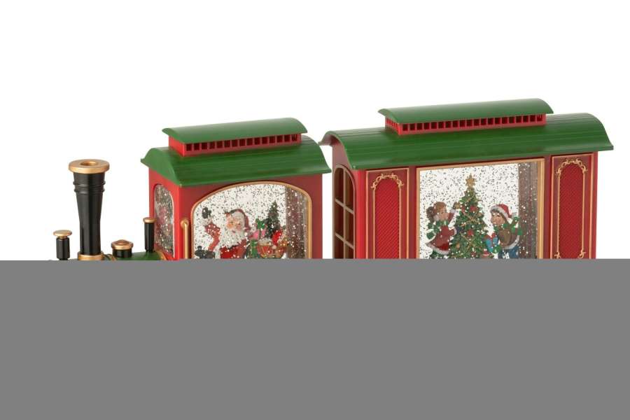 TRAIN LED + MUSIC SANTA CLAUS PLASTIC MULTICOLORED
