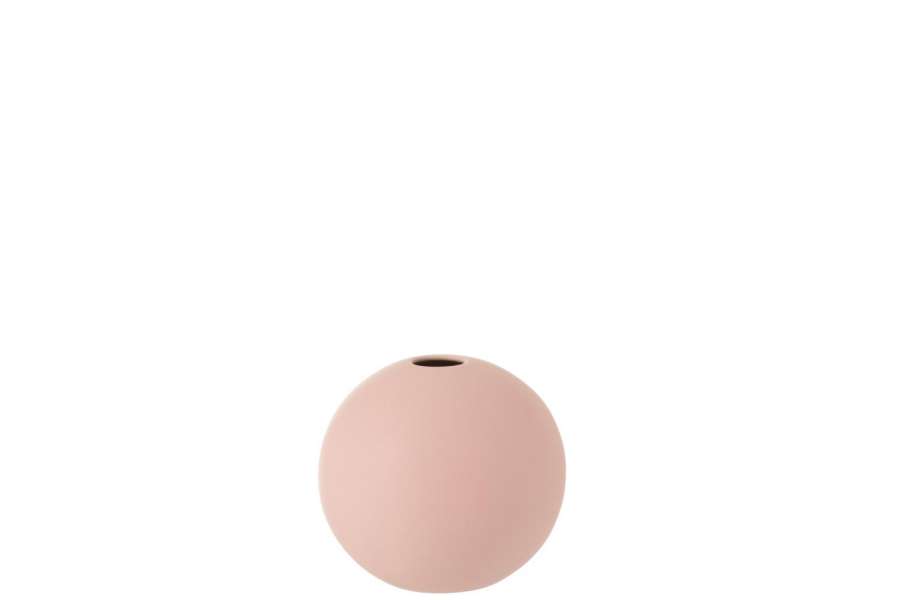 VASE BALL CERAMIC PASTEL PINK SMALL