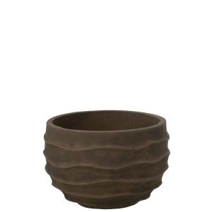 FLOWERPOT WAVES + OUTDOOR SAND DARK BROWN SMALL