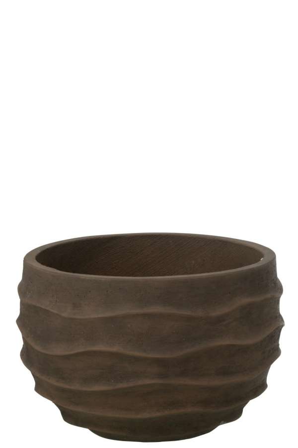 FLOWERPOT WAVES + OUTDOOR SAND DARK BROWN SMALL