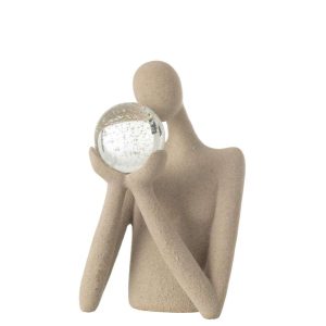 BUST BALL RESIN/CRYSTAL BEIGE