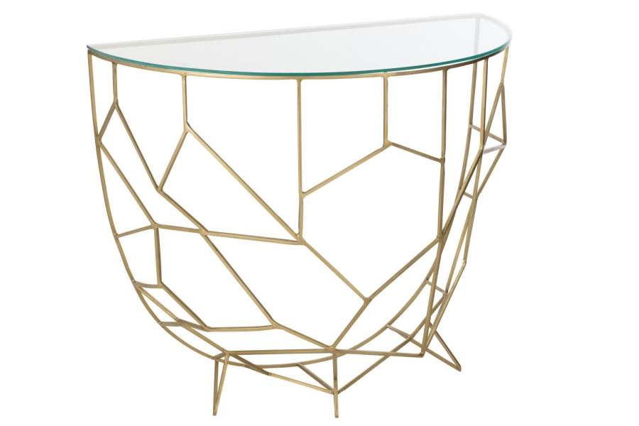 CONSOLE MOZA METAL/GLASS GOLD