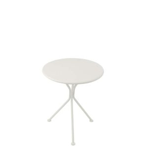 GARDEN TABLE TRIPOD ROUND METAL WHITE SMALL