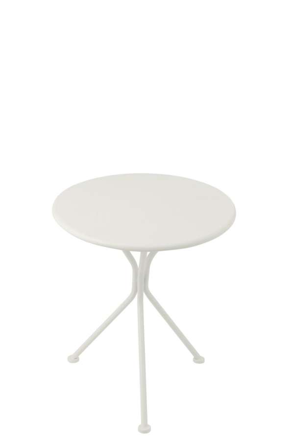 GARDEN TABLE TRIPOD ROUND METAL WHITE SMALL