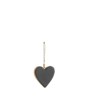 HANGER HEART WOOD BLACK SMALL