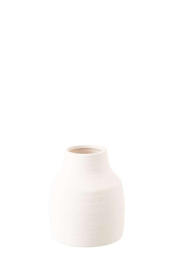 VASE RUBY STONEWARE WHITE