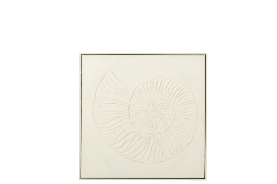 PAINTING SHELL ACRYLIC/CANVAS WHITE
