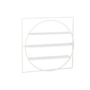 WALL SHELF NEWS METAL WHITE