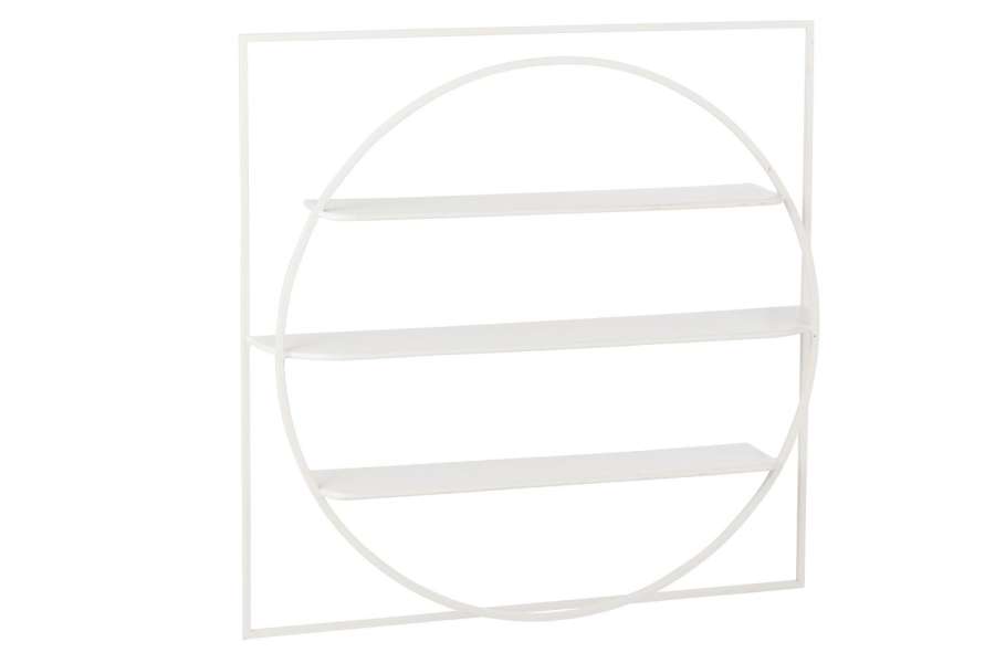 WALL SHELF NEWS METAL WHITE