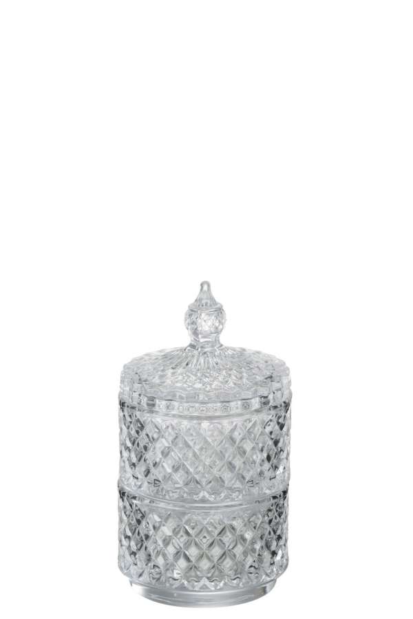JAR 2 LEVELS GLASS TRANSPARENT