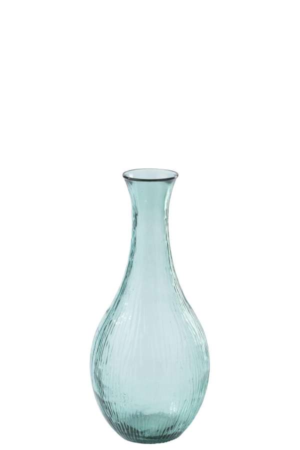 FLOOR VASE  GLASS AZURE BLUE