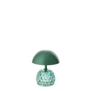 TABLE LAMP LED CHAMPIGNON IRON/GLASS DARK GREEN