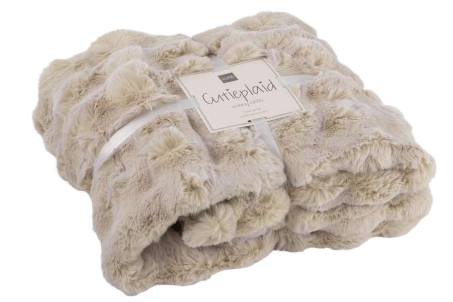 PLAID WAVE POLYESTER IVORY