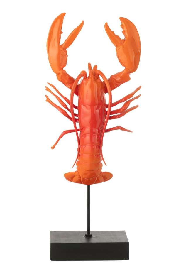 LOBSTER ON BASE POLYRESIN RED/BLACK
