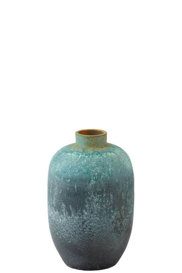 VASE VINTAGE CERAMIC AZURE SMALL