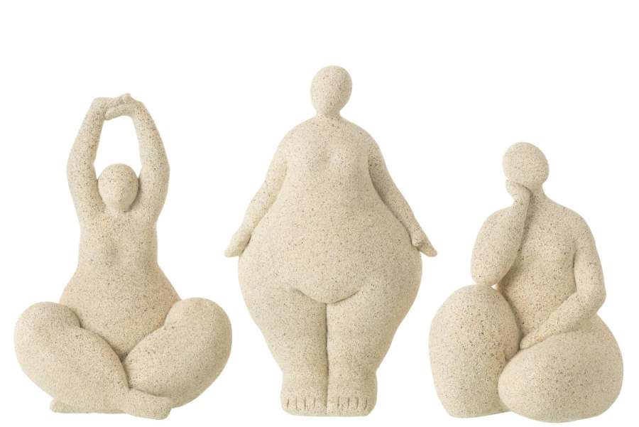 WOMEN MODERN RESIN BEIGE LARGE ASSORTMENT OF 3