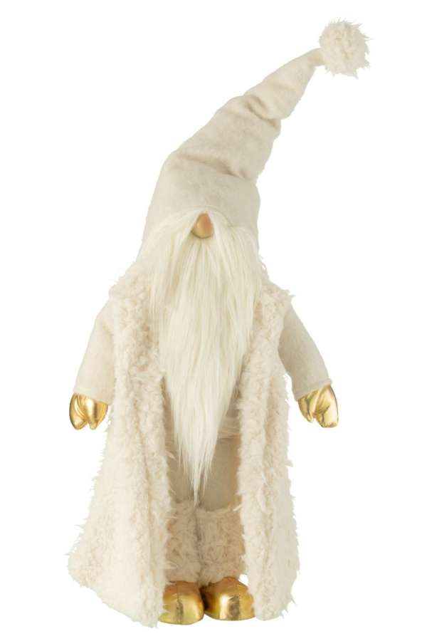 GNOME LONG COAT TEXTILE CREAM/GOLD LARGE