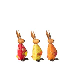 RABBIT HOLDING HEART IRON MIX SMALL ASSORTMENT OF 3