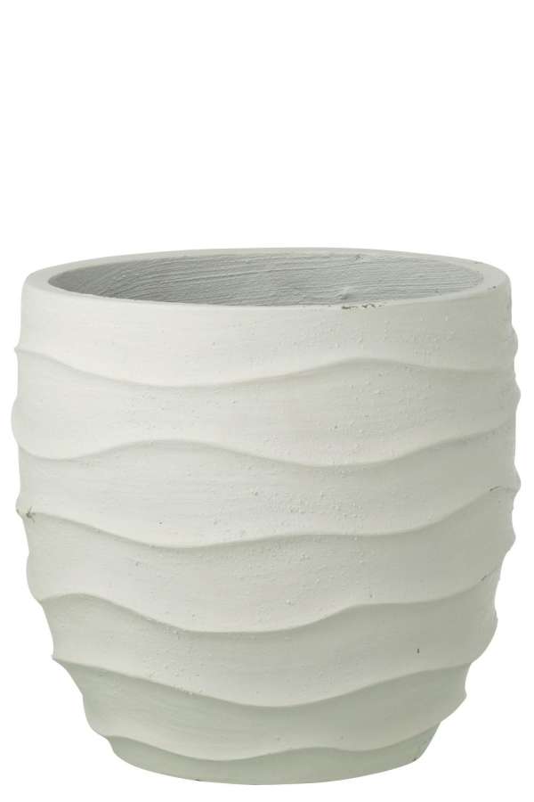 FLOWERPOT WAVES + OUTDOOR SAND WHITE LARGE