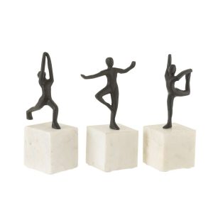 FIGURE GYMNASTICS ALUMINIUM/MARBLE BLACK/WHITE ASSORTMENT OF 3