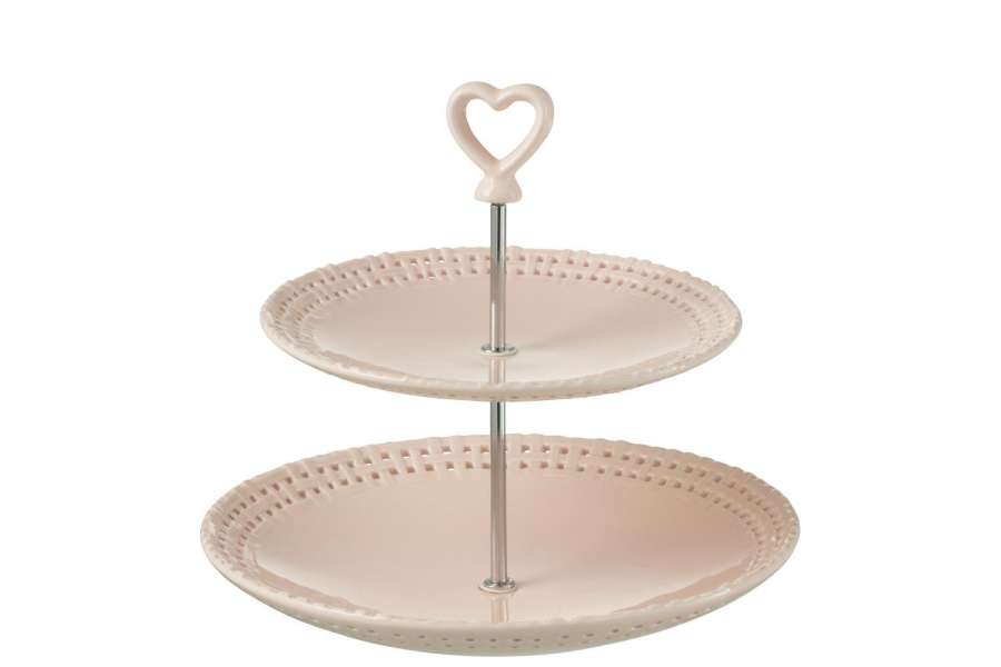 PLATE 2 LAYERS CERAMIC PINK