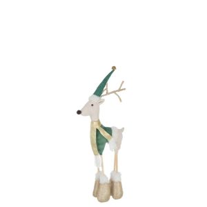REINDEER STANDING POLYESTER MULTICOLORED SMALL