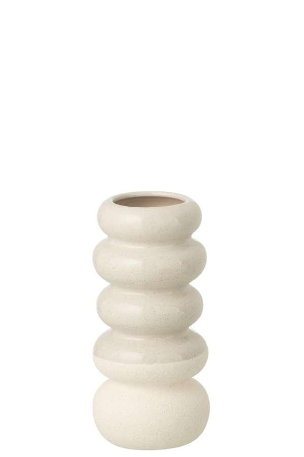 VASE RINGS PORCELAIN OFF-WHITE SMALL