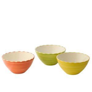BOWL FISH CERAMIC MULTI MEDIUM ASSORTMENT OF 3