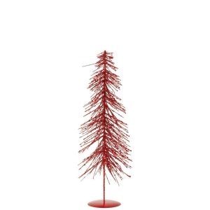 CHRISTMAS TREE GLITTERS PLASTIC CHRISTMAS RED MEDIUM