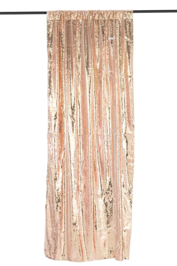 CURTAIN REVERSIBLE SEQUIN CHAMPAGNE/WHITE