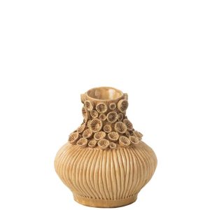 VASE GOURD CORAL CLAY OCHRE