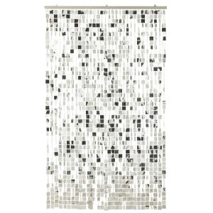 CURTAIN SQUARE PVC SILVER COLORED